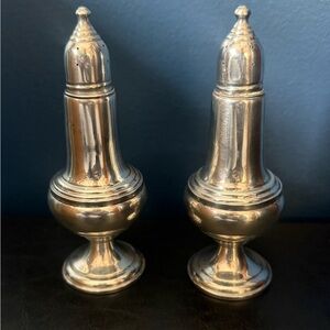 Vintage Empire Sterling Silver Weighted Salt & Pepper Shakers - Model 246